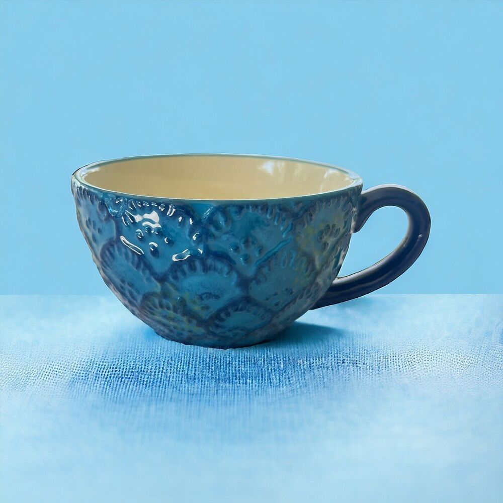 Cracker Barrel Stoneware Coastal Tea Cup / Coffee Mug